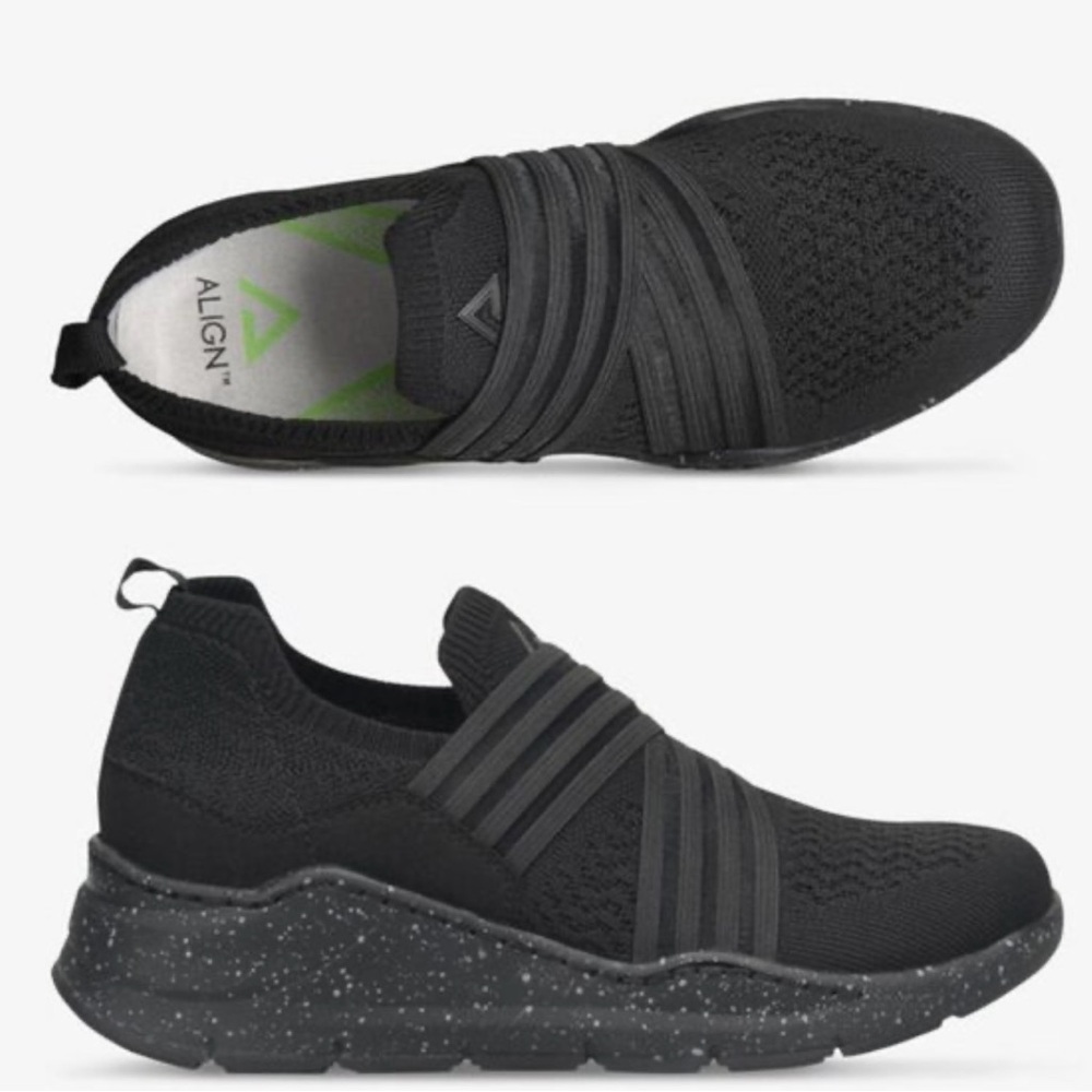 Align Women's Black Knit Slip-On Sneakers